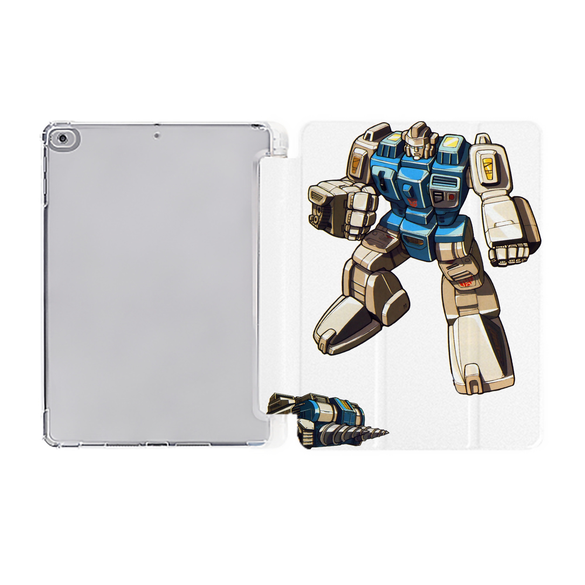 （画像用）  IPad ケース ペン収納付き 三つ折りスタンド PUレザー×シリコン 対応機種9.5/10.5/10.9インチ